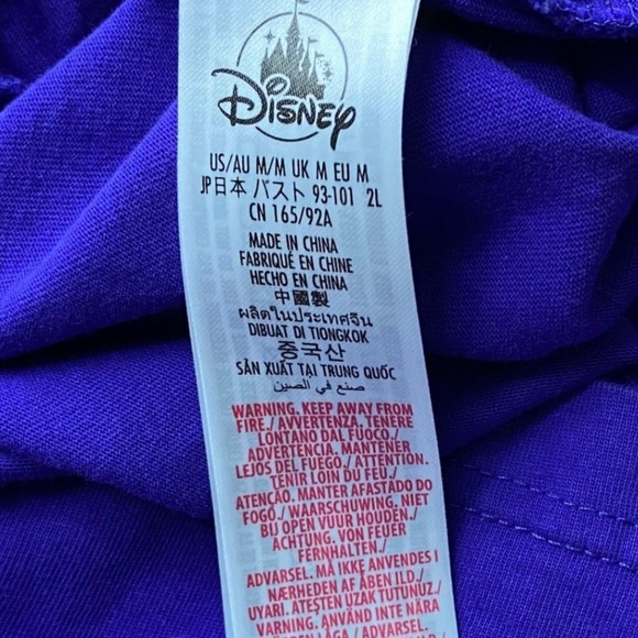 Disney‎ Store Asia Stitch Long Sleeve T Shirt Purple Graphic Top Women's Medium - Picture 6 of 9